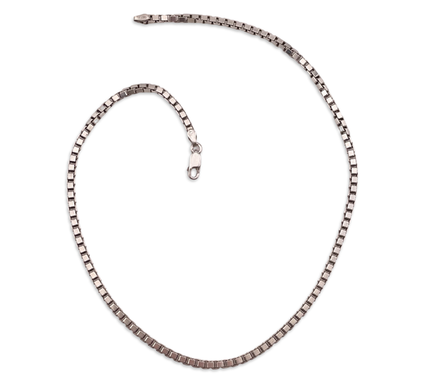 sterling silver 16-1/4" box chain necklace
