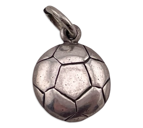 sterling silver soccer charm pendant