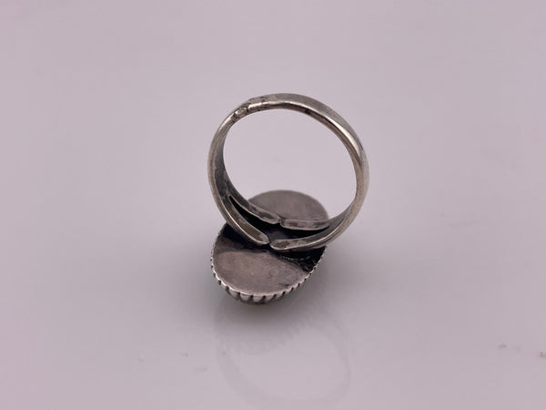 size 5.5 sterling silver Bell Trading Post turquoise ring ***Cracked Stone***