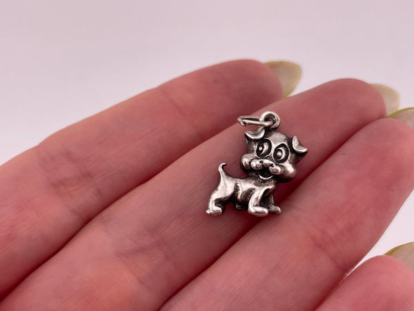 sterling silver dog pendant