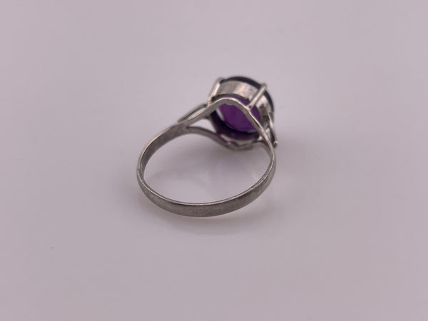 size 7.75 sterling silver amethyst ring