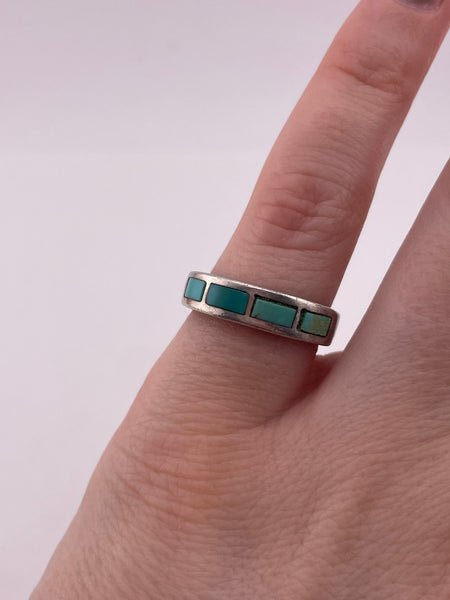 size 5.75 sterling silver Bell Trading Post turquoise ring