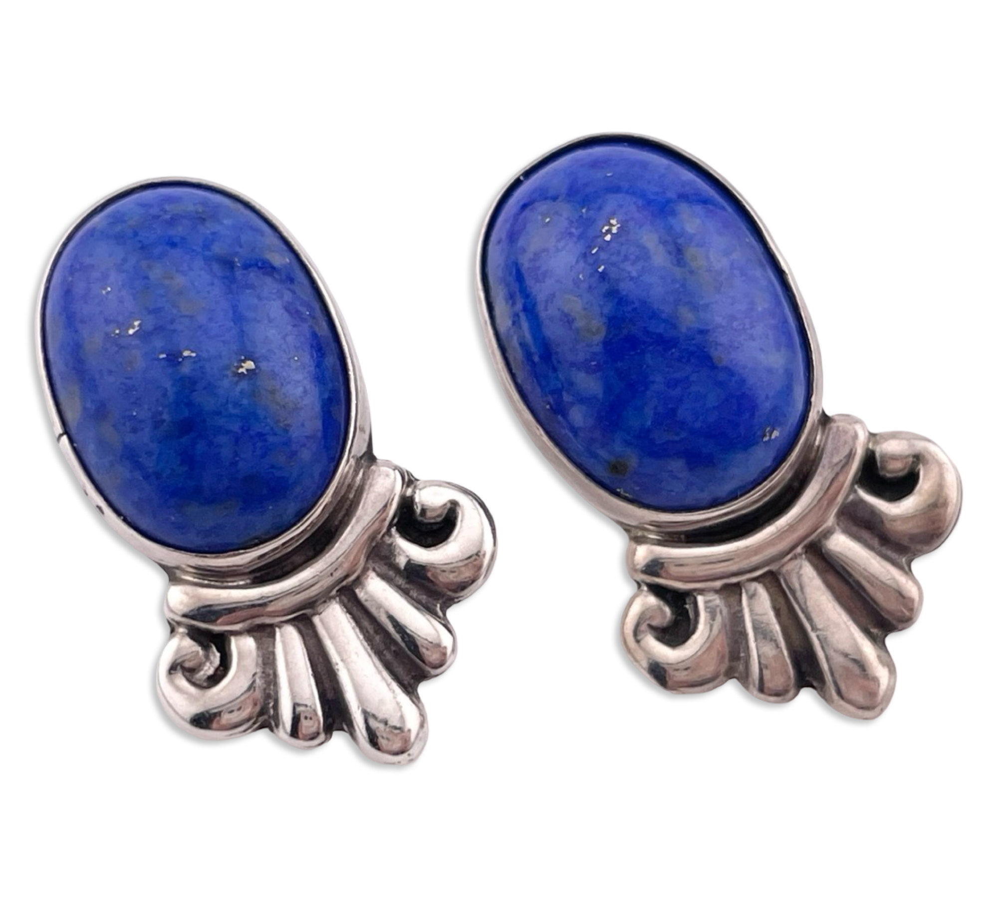 sterling silver lapis post earrings