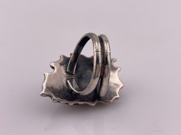 size 5.5 sterling silver nephrite ring