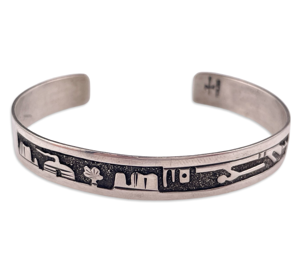 sterling silver storyteller cuff bracelet