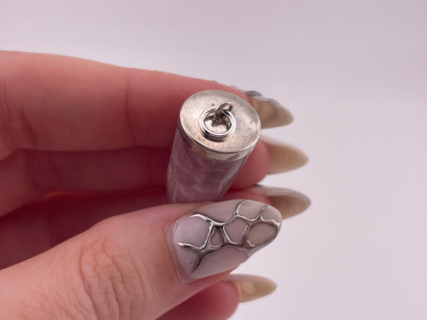 sterling silver amethyst point pendant