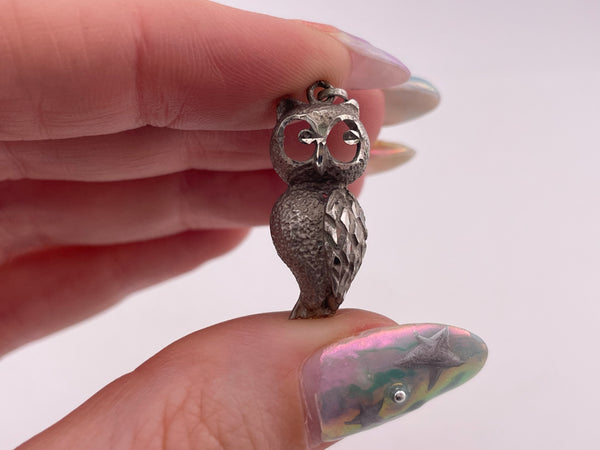 sterling silver owl pendant