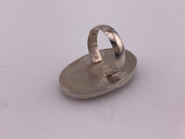 size 6.5 sterling silver agate ring