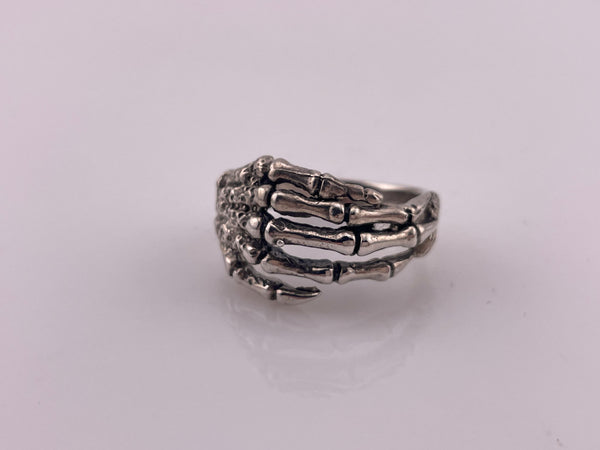size 9.5 sterling silver skeleton hand ring