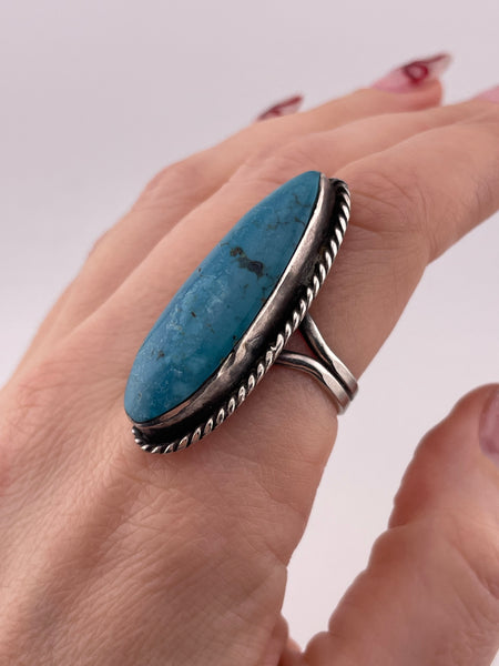 size 8.25 sterling silver turquoise ring