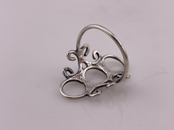 size 7 sterling silver malachite ring