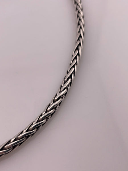 sterling silver 17" Zina foxtail wheat chain necklace