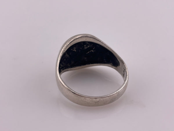 size 12.75 sterling silver marijuana pot leaf ring