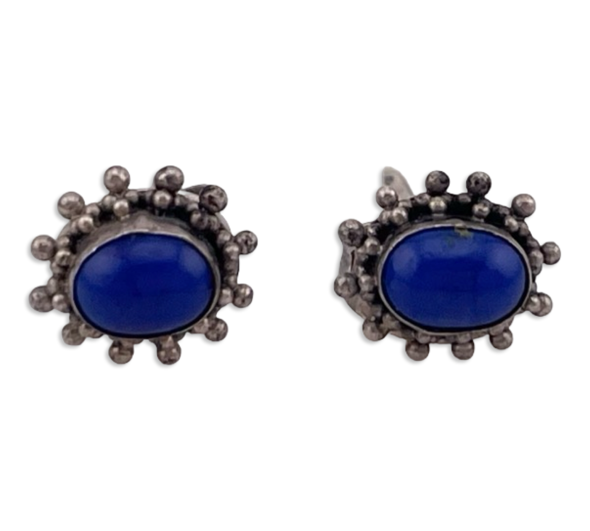 sterling silver lapis post stud earrings