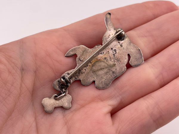 sterling silver Dalmatian dog pin brooch