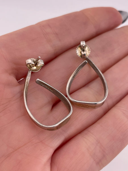 sterling silver Ed Levin stoneless post earrings