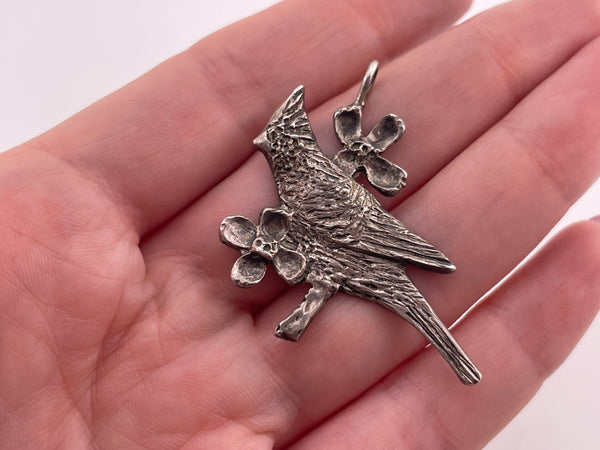 sterling silver bird pendant