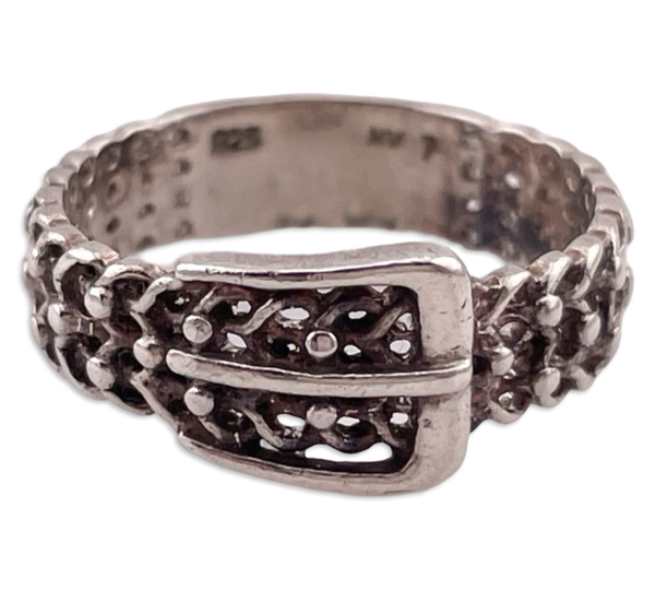 size 6.5 sterling silver belt ring