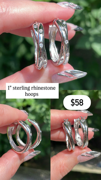 RESERVED PRIVATE LISTING -- sterling silver earrings x 2 C32