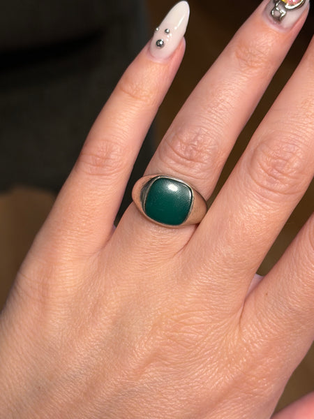 RESERVED PRIVATE LISTING -- sterling silver chalcedony ring A5