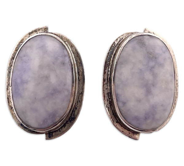 sterling silver white purple post earrings