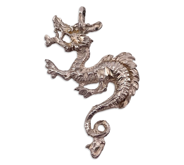 sterling silver dragon pendant