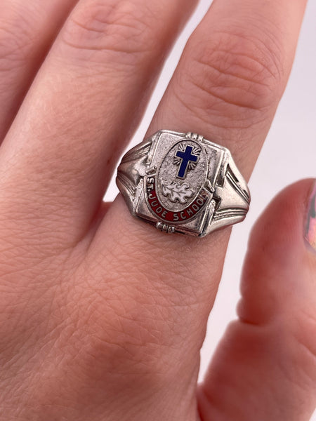 size 8.5 sterling silver St. Jude School ring