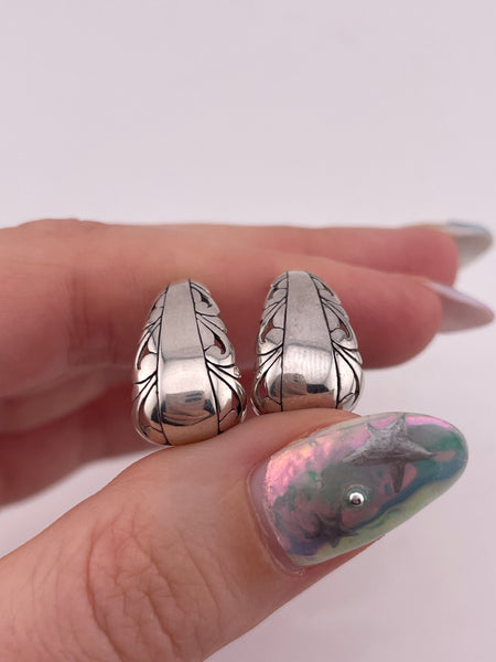 sterling silver synthetic turquoise hook dangle earrings