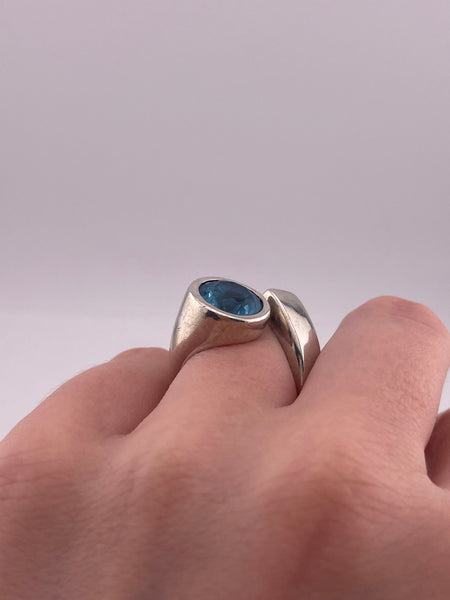 size 5.75 sterling silver Zina chunky lab topaz ring