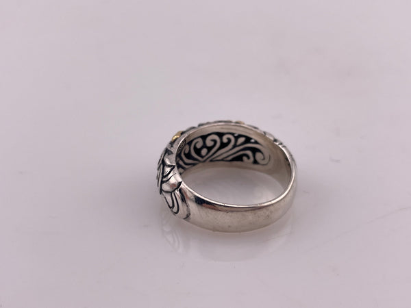 size 7 sterling silver & 18k gold  ring