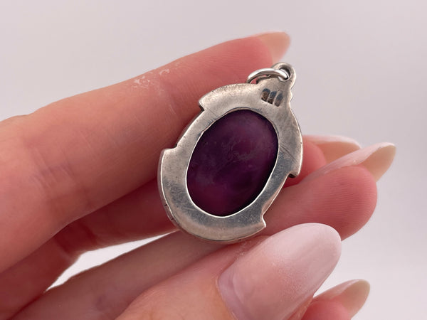 sterling silver amethyst pendant