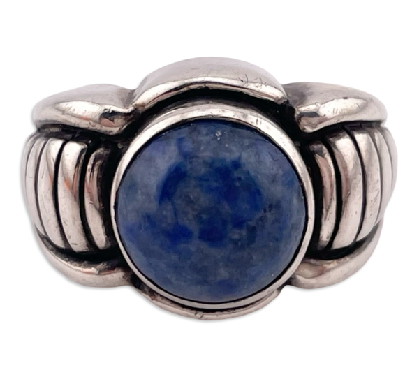 size 6.5 sterling silver denim lapis ring