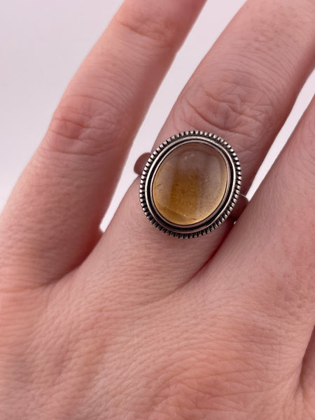 size 7 sterling silver citrine ring
