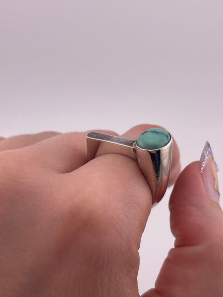 size 8.25 sterling silver turquoise ring