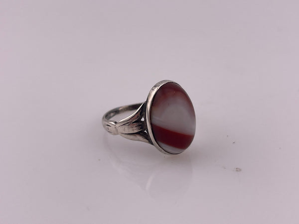 size 7 sterling silver agate ring
