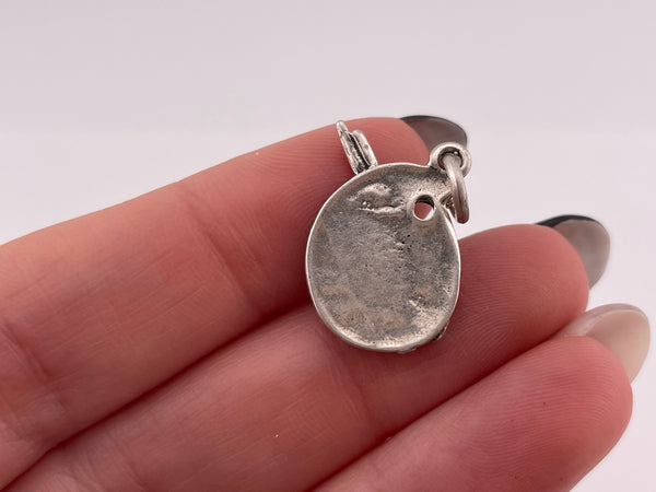 sterling silver paint brush palette pendant