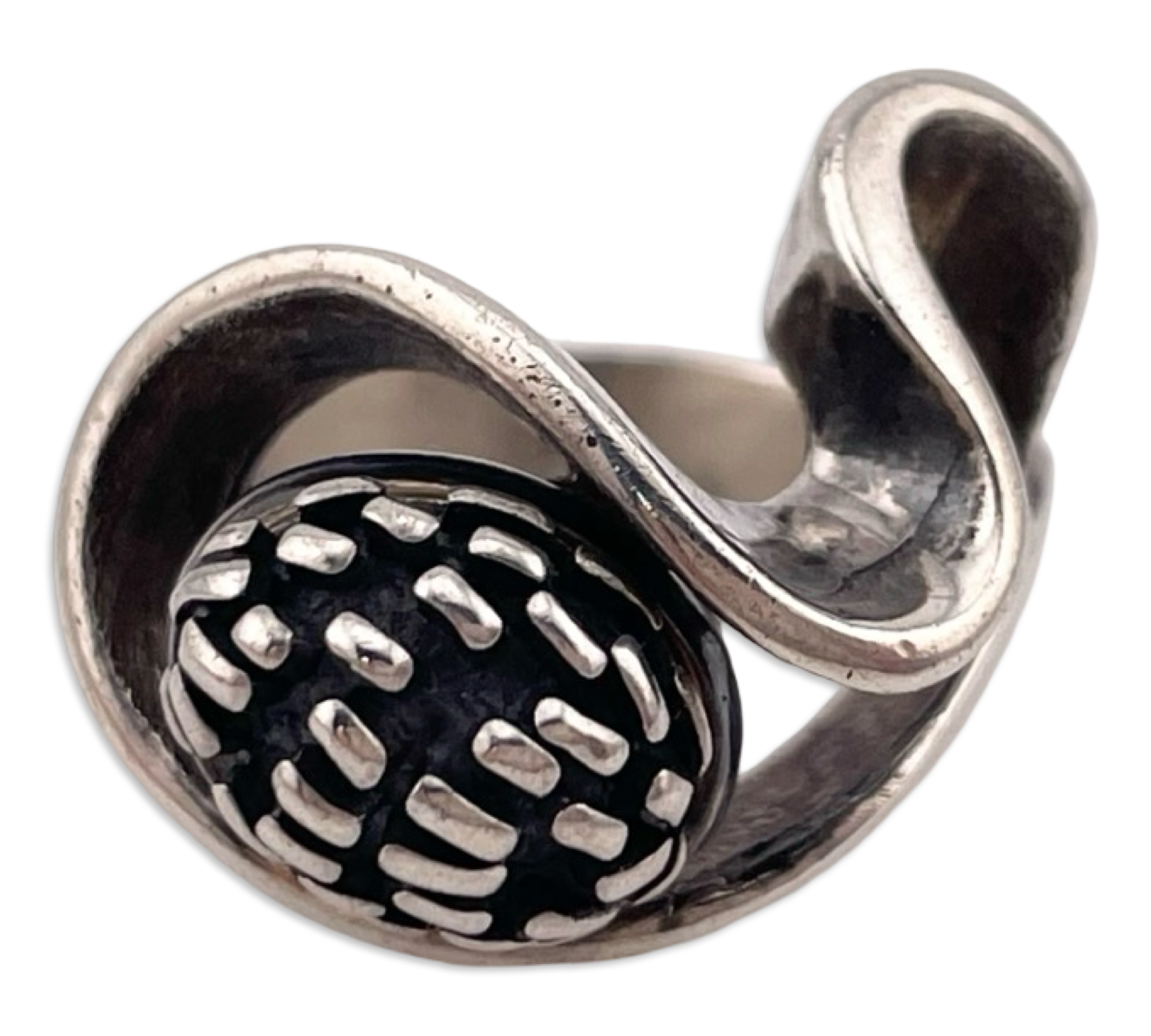 size 5.25 sterling silver stoneless modernist ring