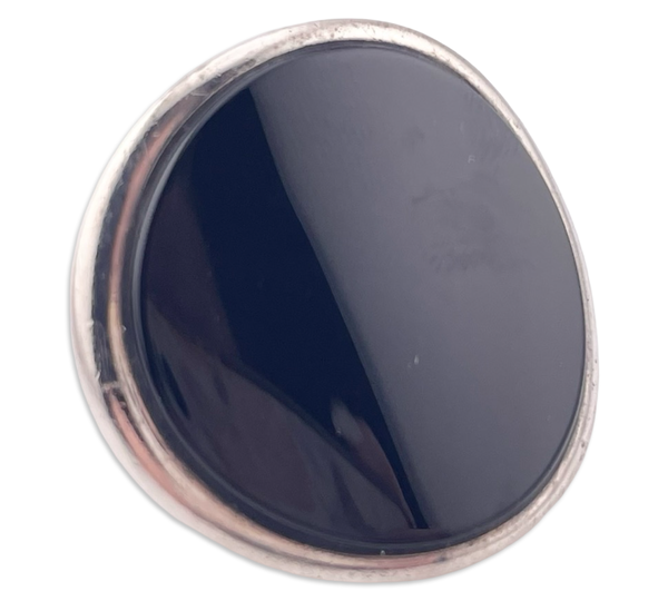 size 7 sterling silver onyx ring
