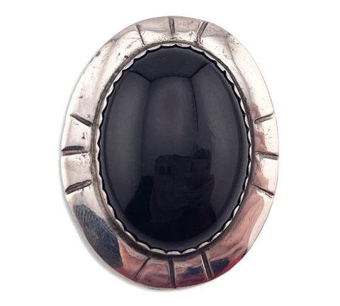 sterling silver onyx pendant