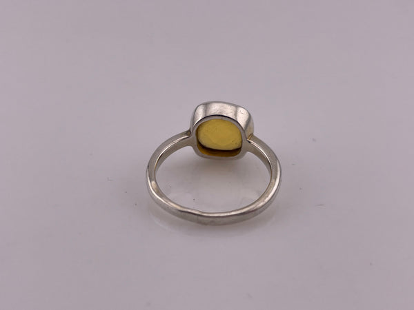 size 7 sterling silver faceted citrine ring