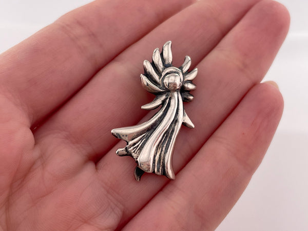 sterling silver angel pendant