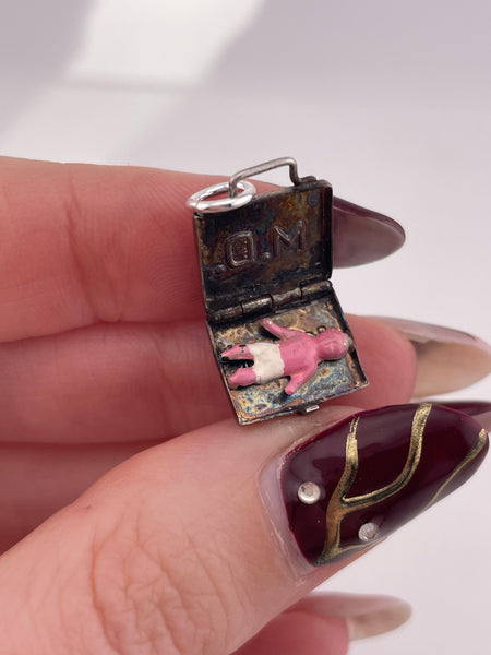 sterling silver M.D. baby pendant