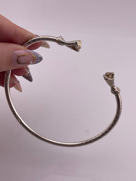 sterling silver figa fist forearm cuff bangle bracelet