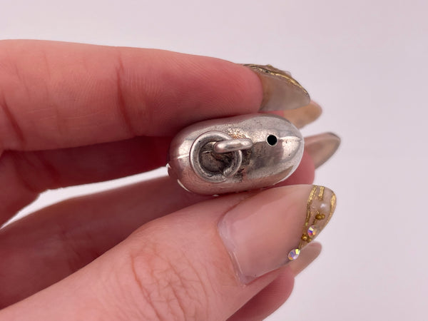 sterling silver "Love" puffy heart pendant
