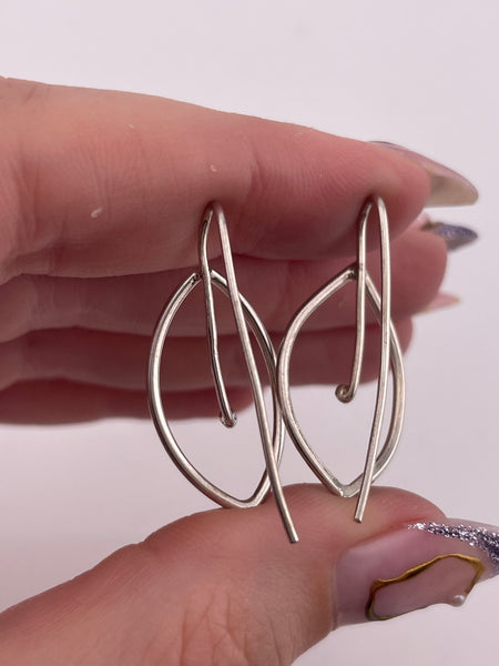sterling silver stoneless artisan hook earrings