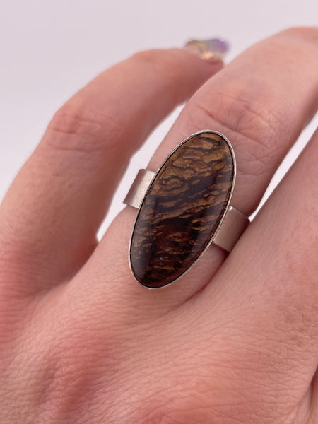 size 6.5 sterling silver jasper ring