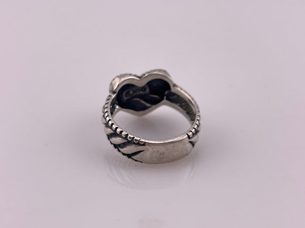 size 7.25 sterling silver Carolyn Pollack Relios stoneless heart ring