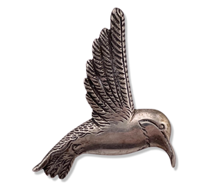 sterling silver hummingbird pin