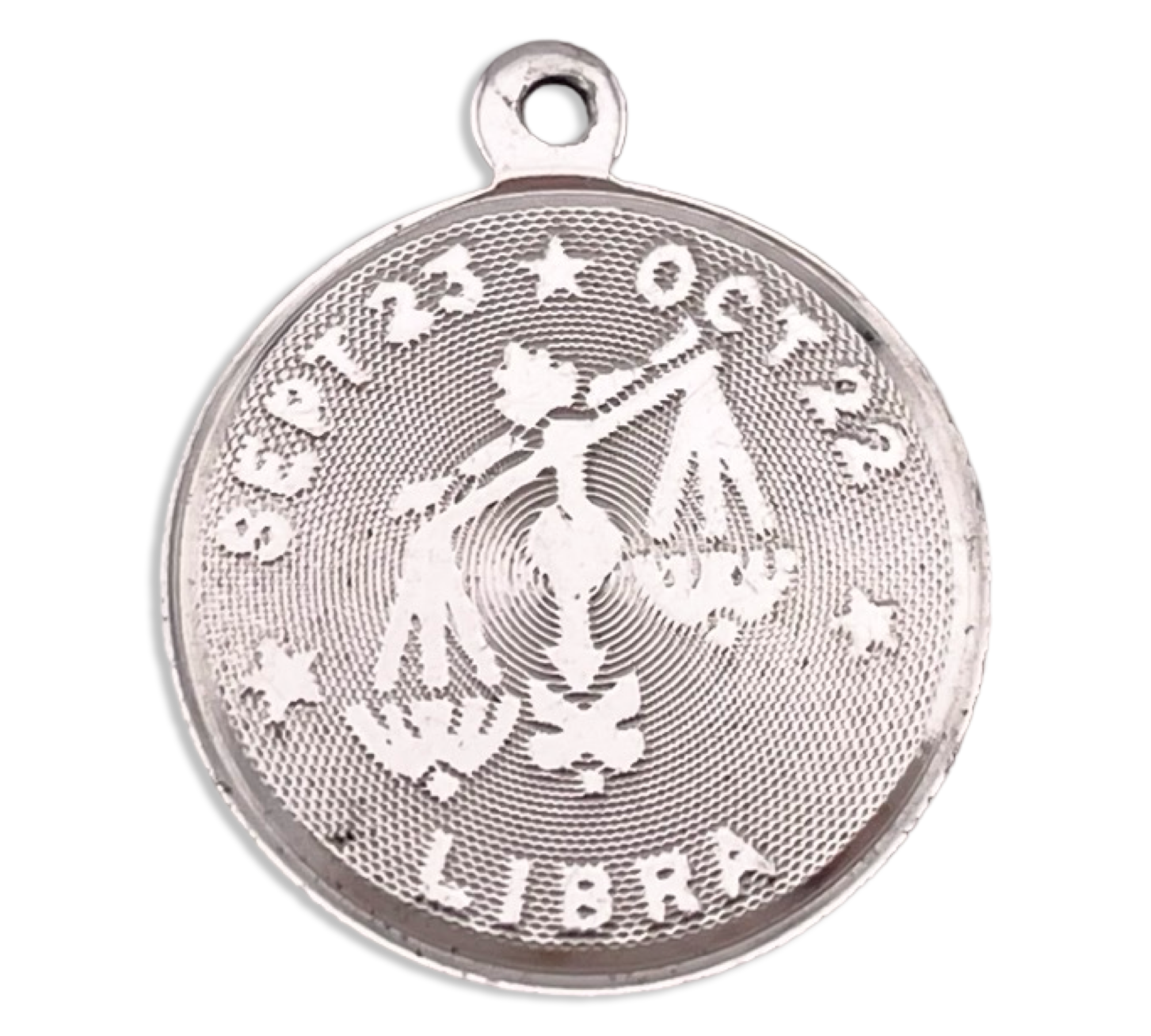 sterling silver Libra the Scales zodiac pendant