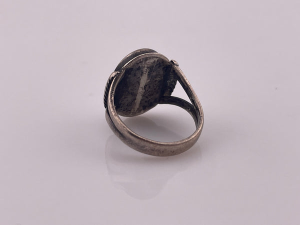 size 5.75 sterling silver green turquoise ring